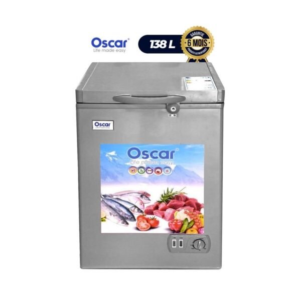 Congelateur Coffre - OSCAR -OSC 190 -138 Litres - SILVER - 06 Mois garantis
