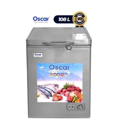 Congélateur coffre - OSCAR -OSC 160 - 108 litres - SILVER - 06 Mois garant