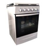 Cuisinière à Gaz Oscar - 60x60 - 4foyers Manuel – Gris-Noir-Blanc - 12 mois de garantiess