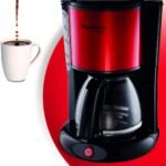 MOULINEX Cafetières filtre SUBITO rouge 10-15 Tasses Machine à café cafetière électrique Cafetière Capacité 1.25L Antigoutte Porte-filtre pivotant Auto off 30 minutes