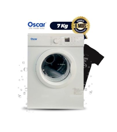 Machine à Laver automatique - Oscar - FL-1070W - 7Kg -Blanc - 12 Mois garantis