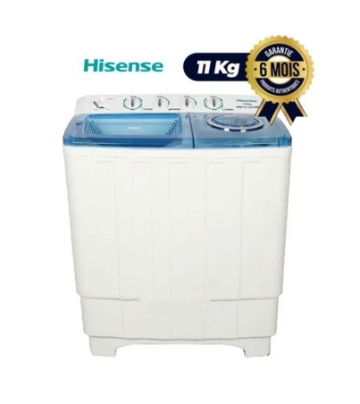Machine à laver semi - Automatique Hisense - WSRB113W - 11KG - 06 mois garantis