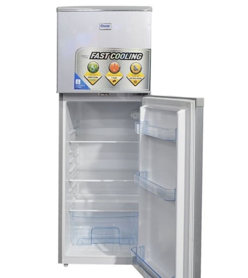 Réfrigérateur Double battants Oscar - OSC-R165S - 138 Litres - Economique en Energie (A) - Gris Claire - Garantie 12 moi