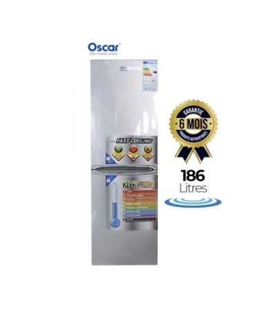 Refrigerateur Oscar combiné - R235S-C-186L- 12 mois garanti