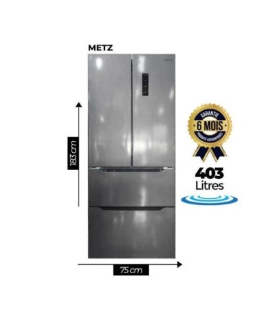 Réfrigérateur à porte française - METZ multi door - MM410 - No frost - 403litres - Garantie 12 mois l