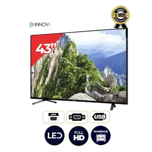 Tv led innova 43 pouces - 43S2(SA) - Full HD + Décodeur et régulateur intégrés - Noir - 06 mois de garantie (3)