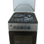 Cuisinière KING 50x60 3foyers à gaz et un foyer électrique argent-Noir 2
