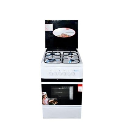 Cuisinière à Gaz - 4 Foyers - Delta - 50 x 60 - Blanc- 12 mois garantis