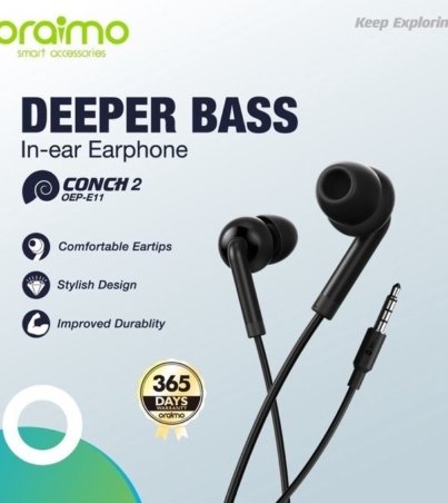 Écouteurs Filaires – ORAIMO CONCH 2 – OEP-E11 – DEEPER BASS-BLANCNOIR- 03 mois garantis (3)