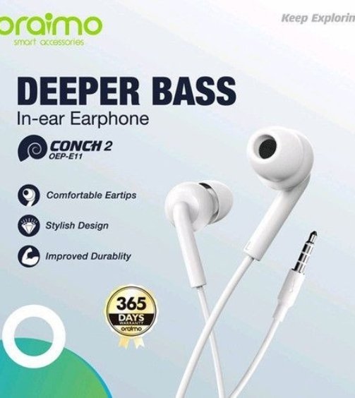 Écouteurs Filaires – ORAIMO CONCH 2 – OEP-E11 – DEEPER BASS-BLANCNOIR- 03 mois garantis (3)