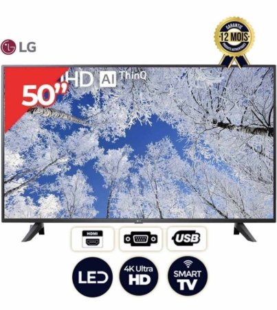 LG TV Ecran 50 pouces Smart - 50UQ70006LB - UHD 4K - Active -HDR- webOS Smart ThinQ AI - 12 Mois de garantie