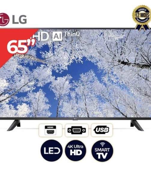 LG TV Smart 65 pouces - 65UQ70006LB- 4K Active -HDR- webOS - ThinQ AI - 12 mois de garantie