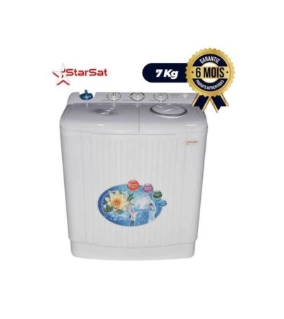Machine à laver semi-automatique StarSat WM-S700 - 7kg - Garantie 12 moi