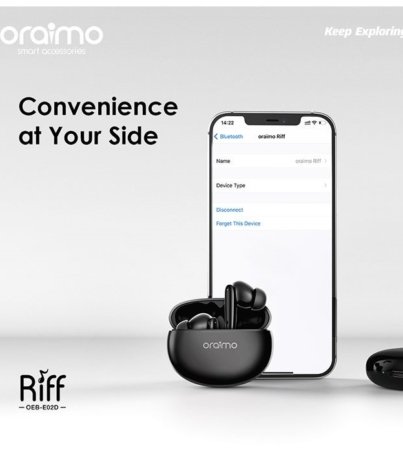 Oraimo Riff- OEB-E02D-plus petit pour le confort véritables écouteurs sans fil- 03 mois garantis (7)