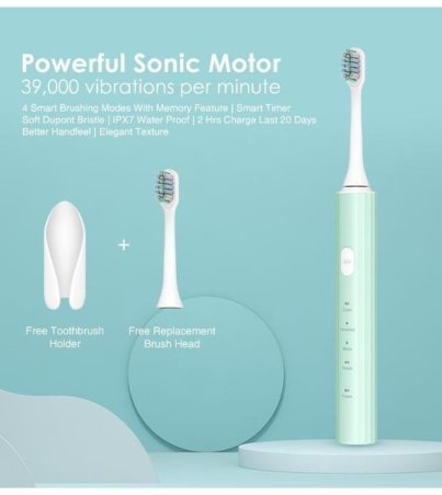 Oraimo SmartDent Brosse à dents électrique - 01 support- 02 têtes de rechange- 03 mois de garantie (2)