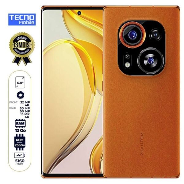 Tecno PHANTOM X2 Pro (TDA8) - Ecran incurvé 6.8 - 256 Go-12Go RAM- 12 mois garantis