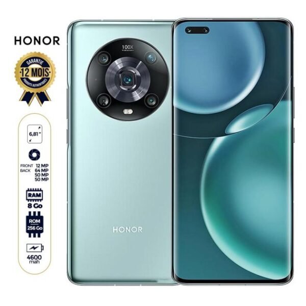 Honor Magic4 Pro - 256 Go - 8Go - 6.81'' - 2 sim - 64 MP /50 MP - 4600 mAh - 12 mois de garantie