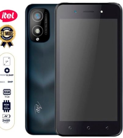 Smartphone Itel A18 - 32 Go - 1Go RAM - 5" - 2 Nano SIM - 5MP/0.3MP - 2400mAh - Garantie 12 Mois