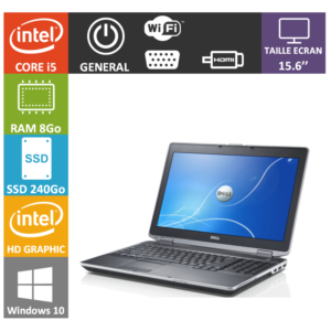 Dell latitude e6530- Laptop- Deuxieme main- 01 mois de garantie (Copie)