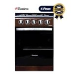 Cuisinière à gaz - Binatone - 50 x 50 cm - 4 Feux à allumage automatique - Marron - Garantie 6 mois